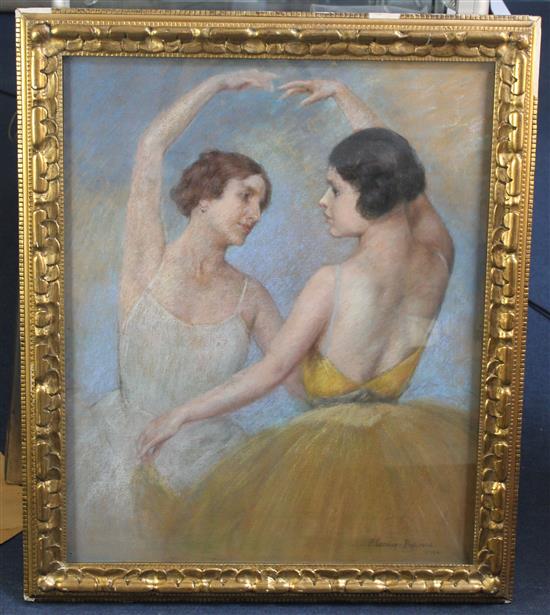 Pierre Carrier-Belleuse (1851-1933) Study of two ballerinas, 29 x 24in.